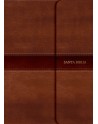 Biblia RVR60 Compacta imitación piel marrón con solapa e índice