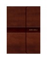 Biblia RVR60 compacta imitación piel marrón solapa con imán